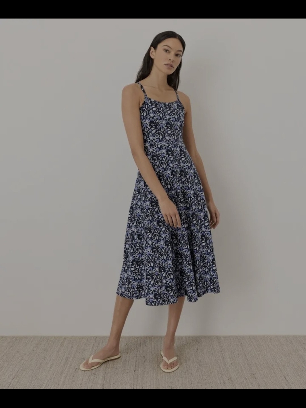 Pact Paradise Petal Floral Midi Dress with Thin Straps